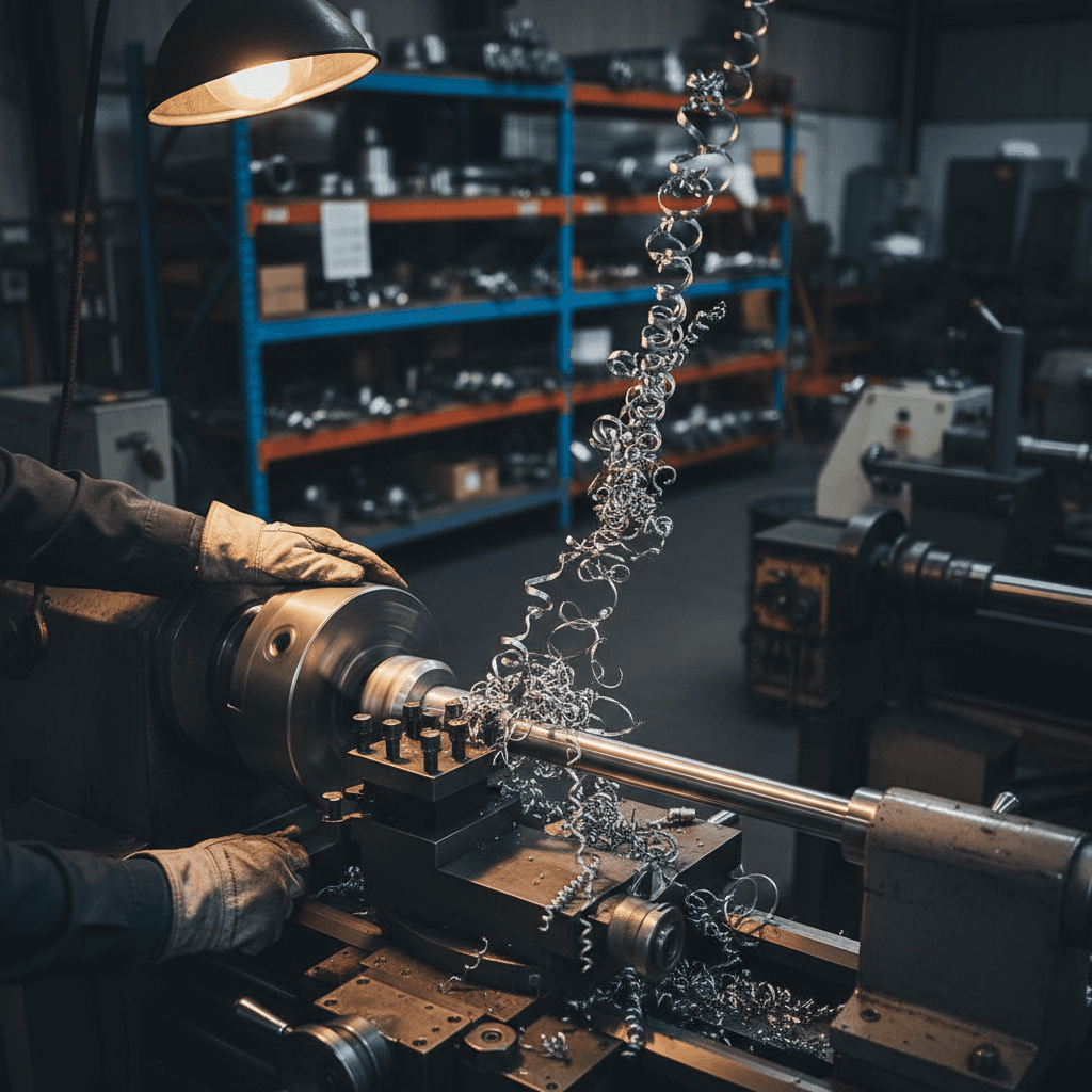 Precision machining equipment in manufacturing facility